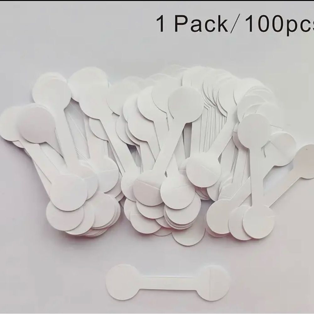 100 PCS Self-Adhesive Jewelry Identification Tags.